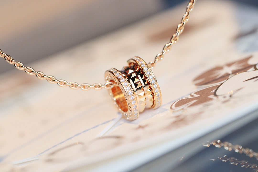 [⭐Shinejoy]ZERO 1 ROCK ANHÄNGER ROSÉGOLD HALSKETTE