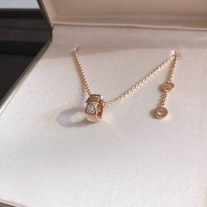 [⭐Shinejoy]セルペンティ ペンダント ダイヤモンド ピンクゴールド ネックレス