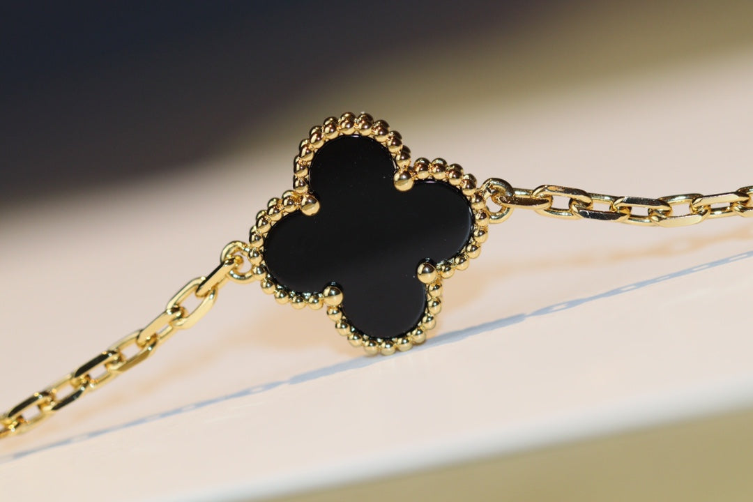 [⭐Shinejoy]CLOVER 20 MOTIFS ONYX ROSE GOLD