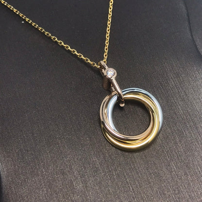 [⭐Shinejoy] トリニティ シルバー ゴールド ピンクゴールド ネックレス