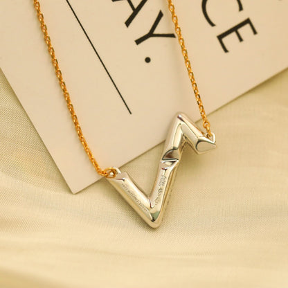 [⭐Shinejoy]VOLT SILBER DIAMANT ANHÄNGER HALSKETTE