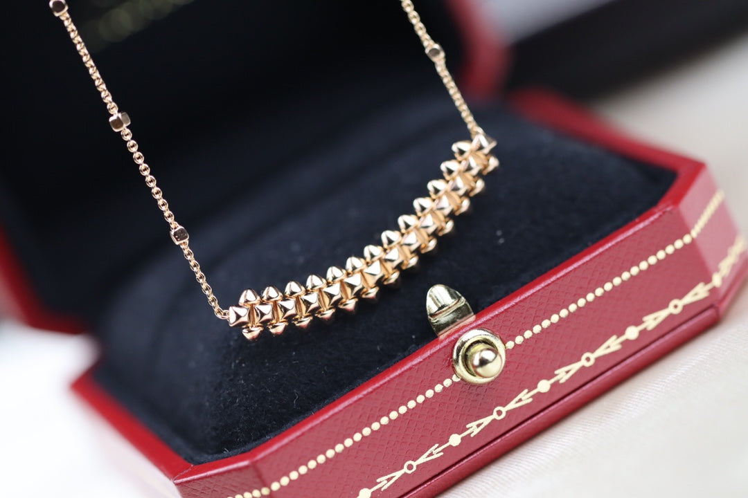 [⭐Shinejoy]CLASH PINK GOLD NECKLACE
