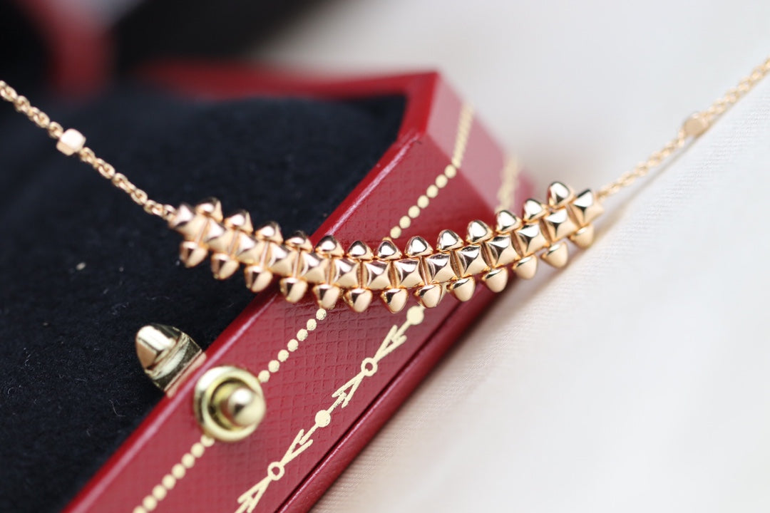 [⭐Shinejoy]CLASH PINK GOLD NECKLACE