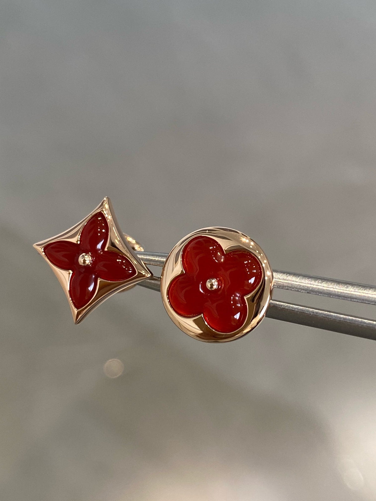 [⭐Shinejoy]スター＆サン ピンクゴールド カーネリアン スタッドピアス