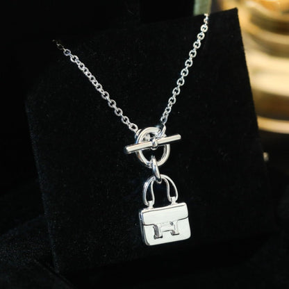 [⭐Shinejoy]POP H ペンダント シルバーネックレス
