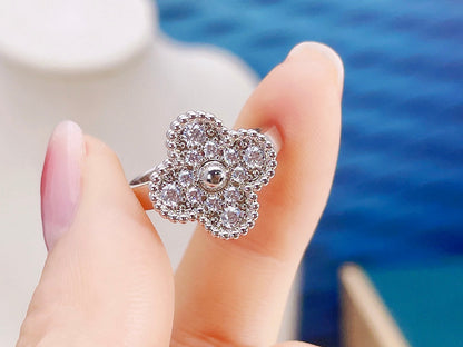 [⭐Shinejoy]KLEEBLATT-DIAMANT-RING