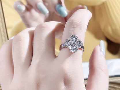 [⭐Shinejoy]KLEEBLATT-DIAMANT-RING