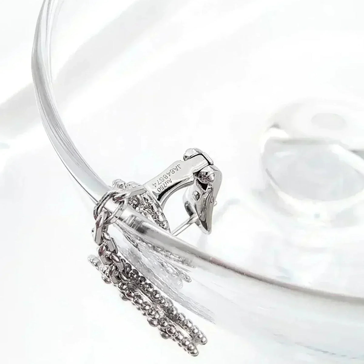 [⭐Shinejoy]CLOVER 2 MOTIFS  DIAMOND ONYX EARRINGS SILVER