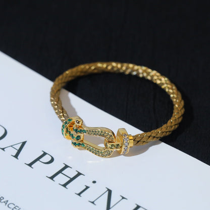 [⭐Shinejoy]FORCE 10 GOLD GRÜNER DIAMANT PAVÉ