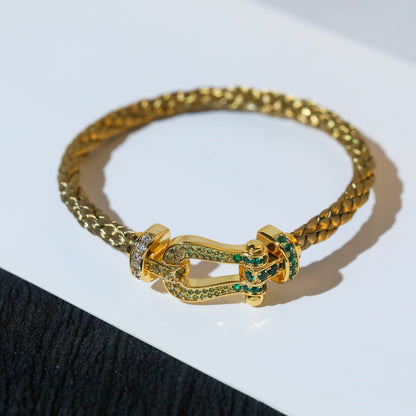 [⭐Shinejoy]FORCE 10 GOLD GRÜNER DIAMANT PAVÉ