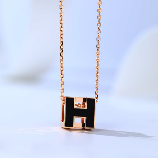 [⭐Shinejoy]Hケージ ピンクゴールド ネックレス