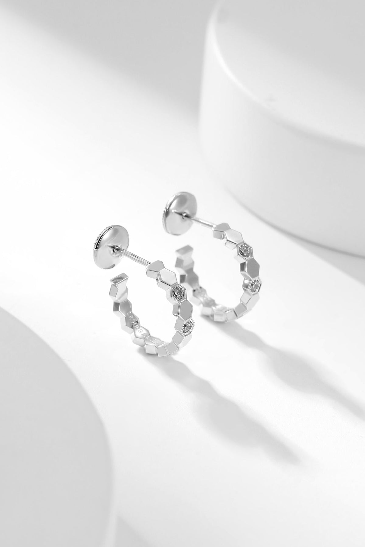 [⭐Shinejoy]BEE LOVE ダイヤモンドフープピアス