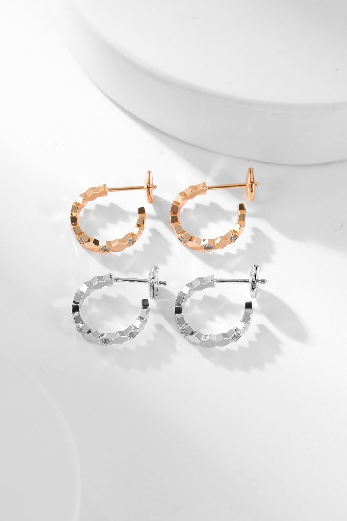 [⭐Shinejoy]BEE LOVE ダイヤモンドフープピアス
