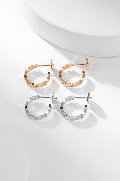 [⭐Shinejoy]BEE LOVE ダイヤモンドフープピアス