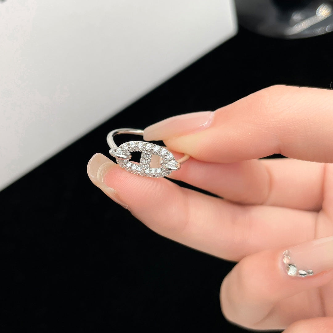 [⭐Shinejoy]RONDE スモール シルバー ダイヤモンドリング