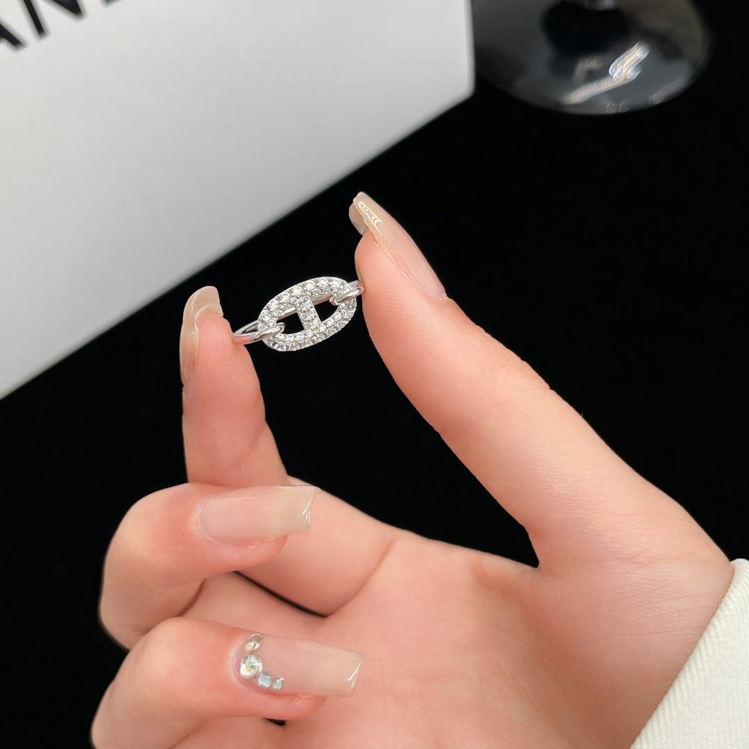 [⭐Shinejoy]RONDE スモール シルバー ダイヤモンドリング