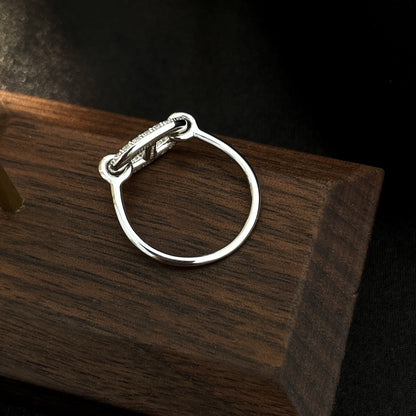 [⭐Shinejoy]RONDE スモール シルバー ダイヤモンドリング