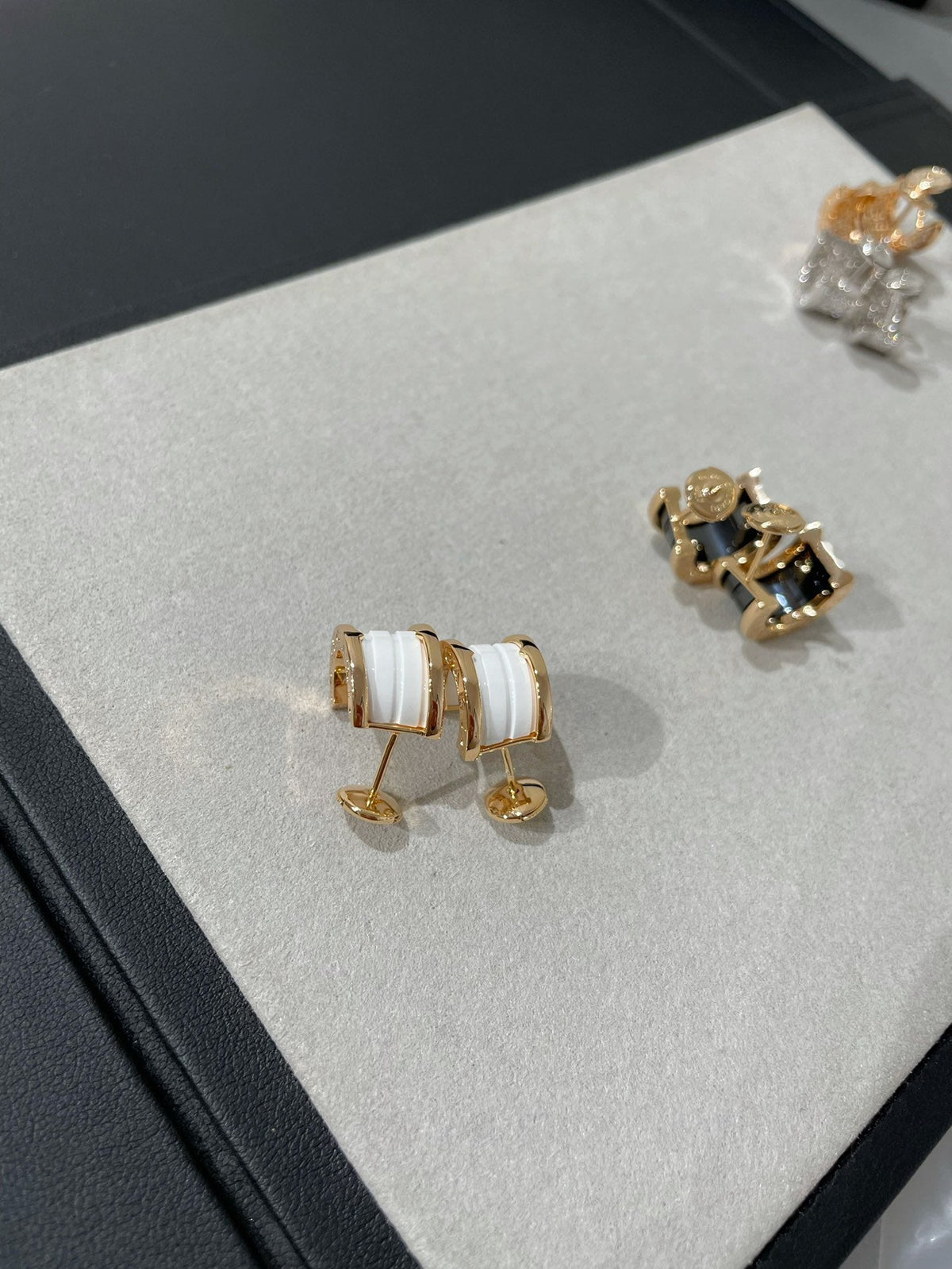 [⭐Shinejoy]ZERO 1 ピンクゴールド セラミックピアス