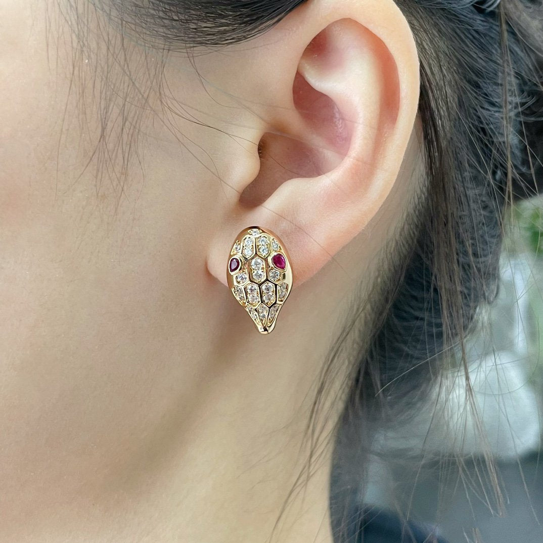 [⭐Shinejoy]SERPENT DIAMANT-OHRSTECKER