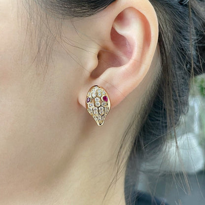 [⭐Shinejoy]SERPENT DIAMANT-OHRSTECKER