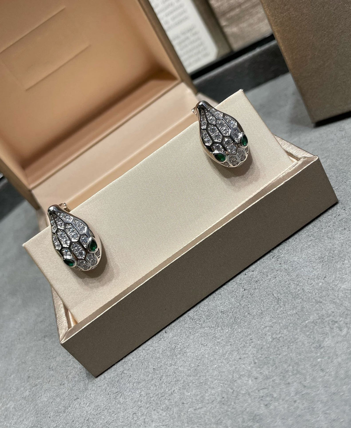 [⭐Shinejoy]SERPENT DIAMANT-OHRSTECKER