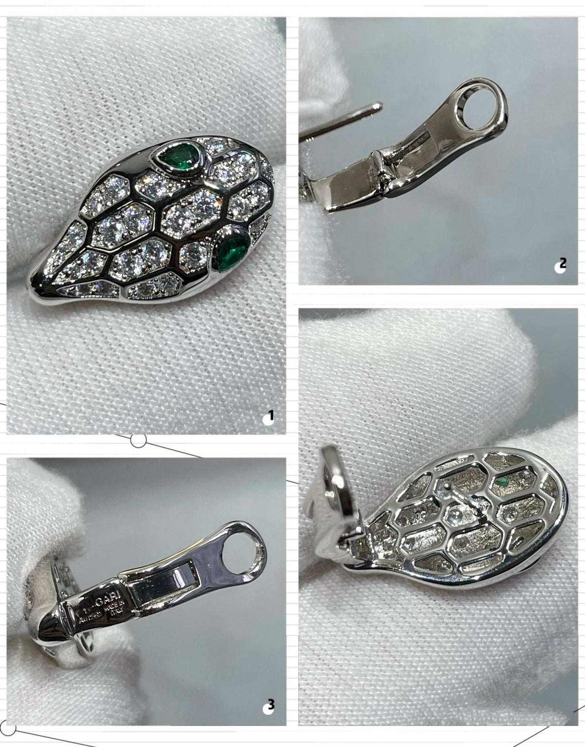 [⭐Shinejoy]SERPENT DIAMANT-OHRSTECKER