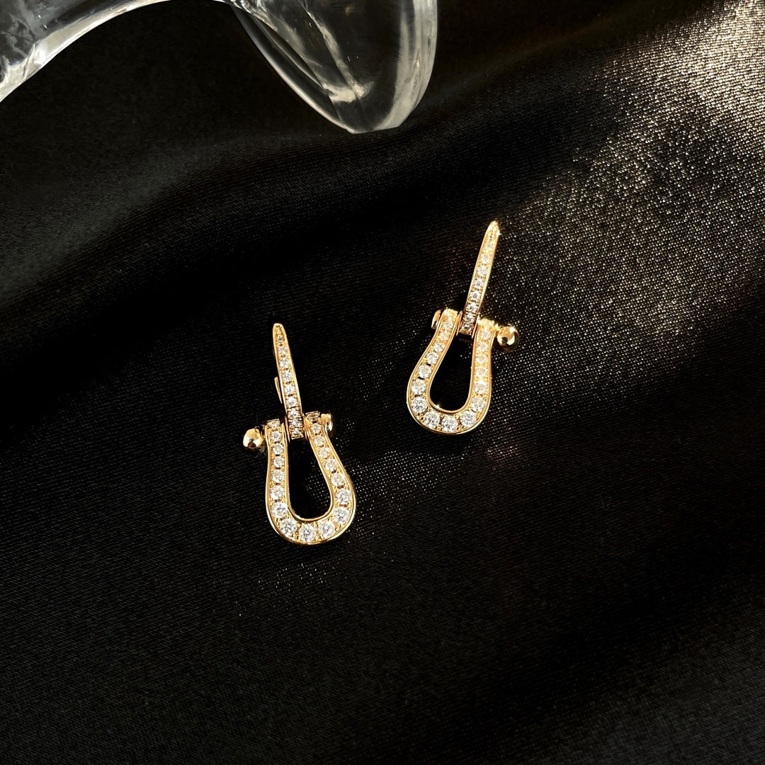 [⭐Shinejoy]FORCE 10 FULL DIAMOND DROP EARRINGS MEDIUM MODEL