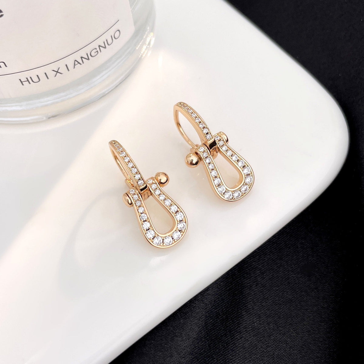 [⭐Shinejoy]FORCE 10 FULL DIAMOND DROP EARRINGS MEDIUM MODEL