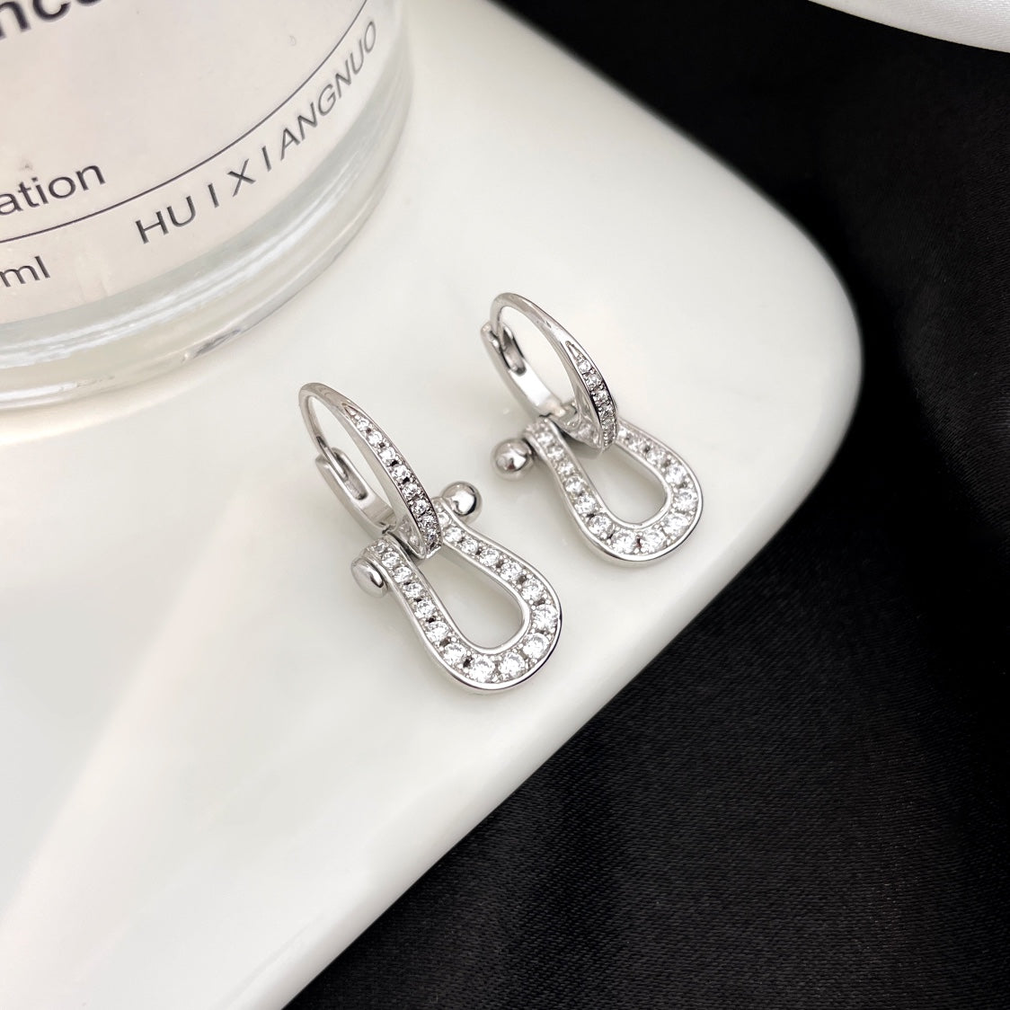 [⭐Shinejoy]FORCE 10 FULL DIAMOND DROP EARRINGS MEDIUM MODEL