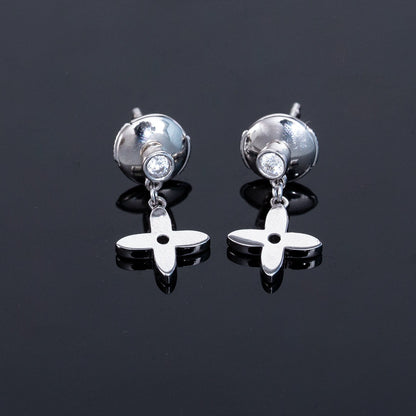 [⭐Shinejoy]VIDYLLE シルバーダイヤモンドミニドロップピアス