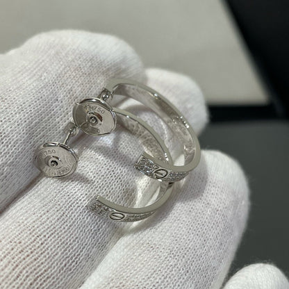 [⭐Shinejoy]LOVE DIAMOND SILBER-CREOLEN