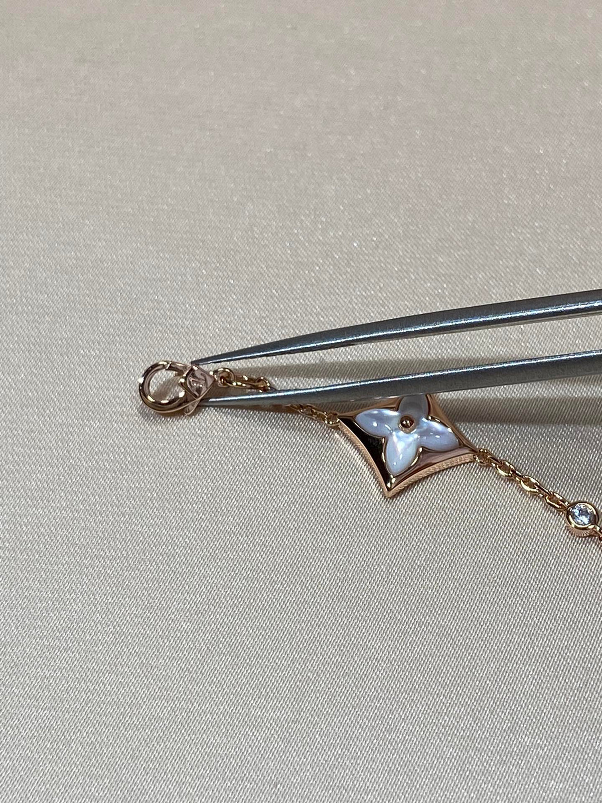 [⭐Shinejoy]スター4モチーフ マザーオブパール ダイヤモンド ピンクゴールド ブレスレット
