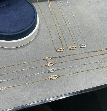 [⭐Shinejoy]FORCE 10 DIAMOND PINK GOLD NECKLACE