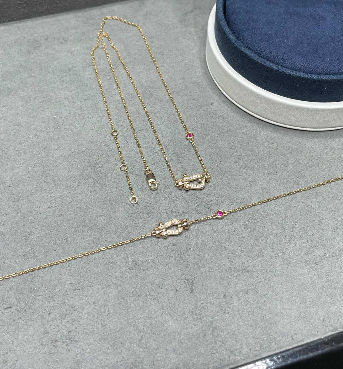 [⭐Shinejoy]FORCE 10 DIAMOND PINK GOLD NECKLACE