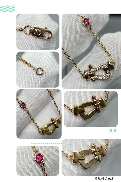 [⭐Shinejoy]FORCE 10 DIAMOND PINK GOLD NECKLACE