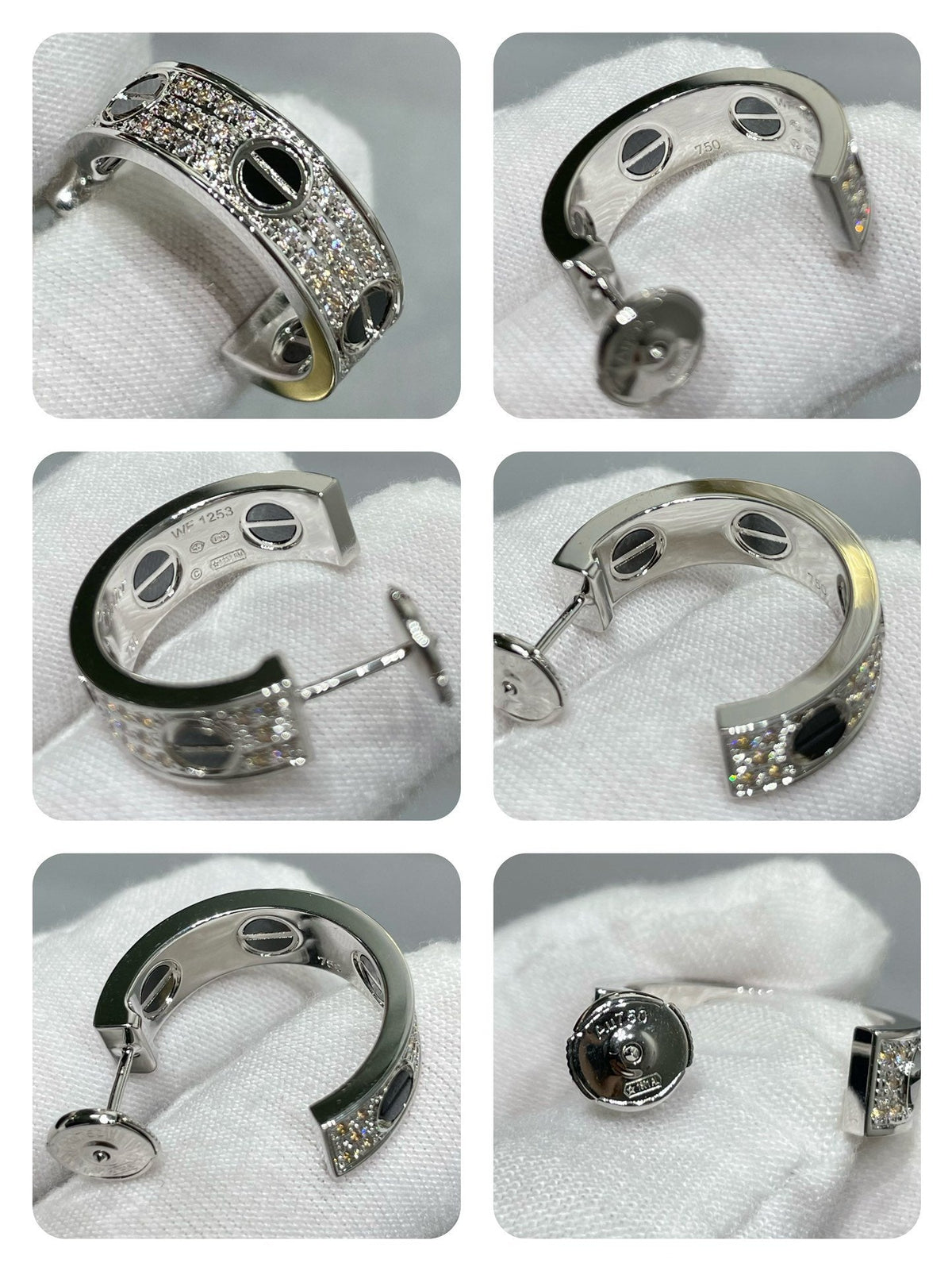 [⭐Shinejoy]LOVE KERAMIK-DIAMANT-PAVÉ-SILBEROHRRINGE