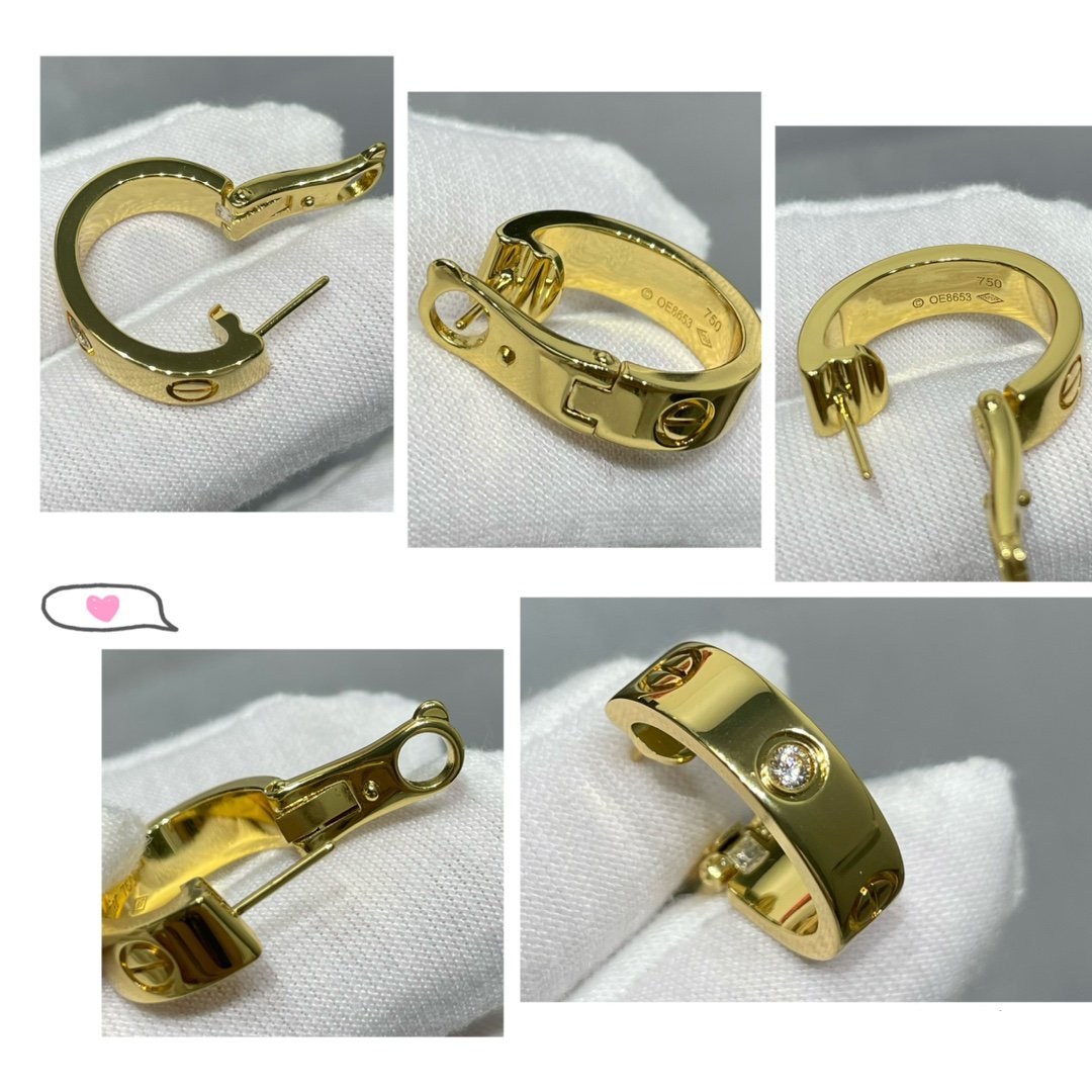 [⭐Shinejoy]LOVE 5.5MM 1粒ダイヤモンドピアス
