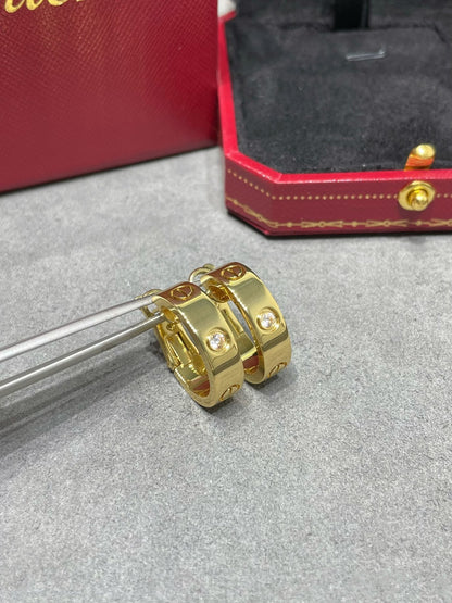 [⭐Shinejoy]LOVE 5.5MM 1粒ダイヤモンドピアス