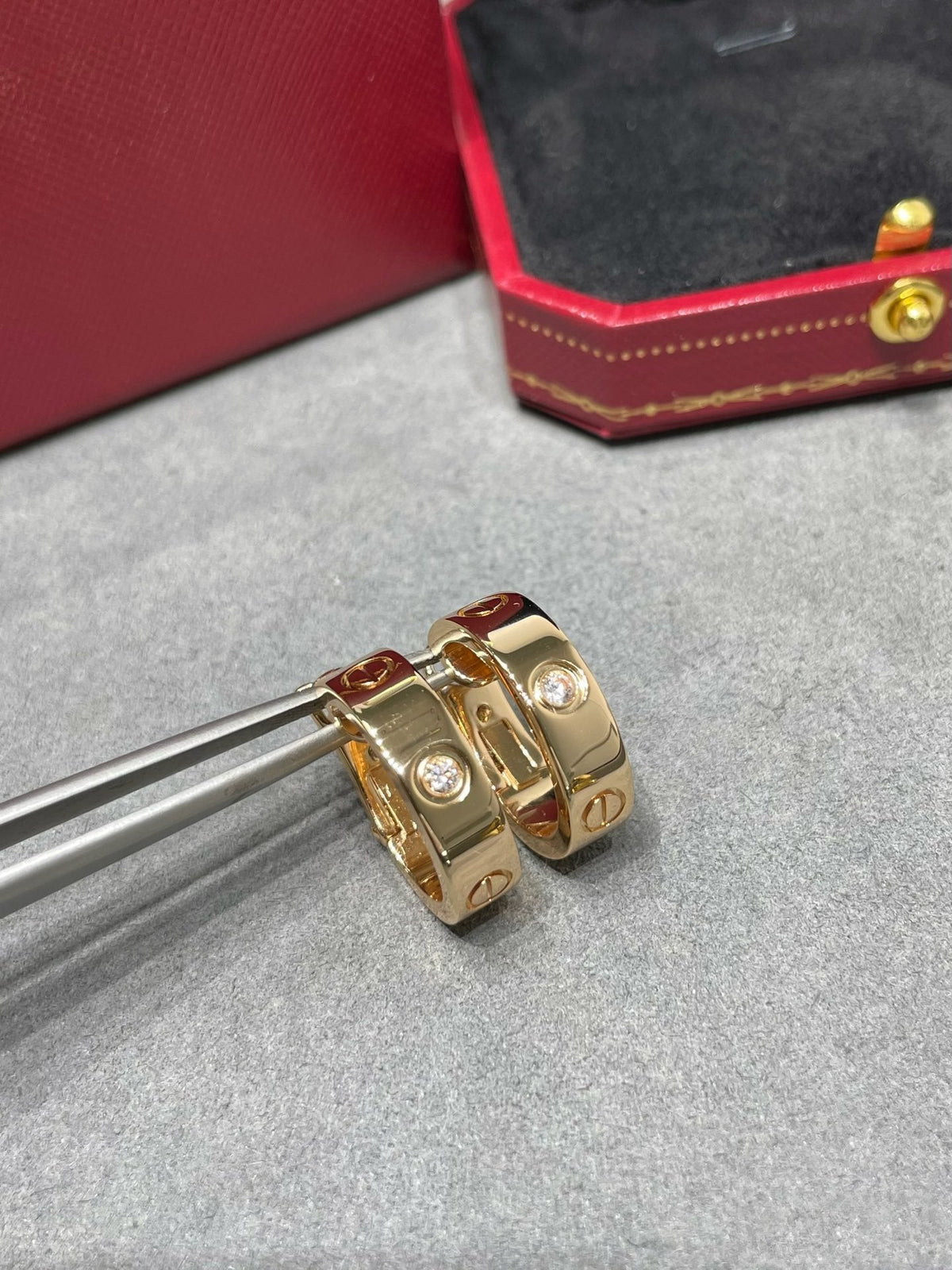 [⭐Shinejoy]LOVE 5.5MM 1粒ダイヤモンドピアス