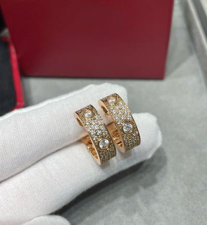 [⭐Shinejoy]LOVE 5.5MM ダイヤモンドパヴェピアス