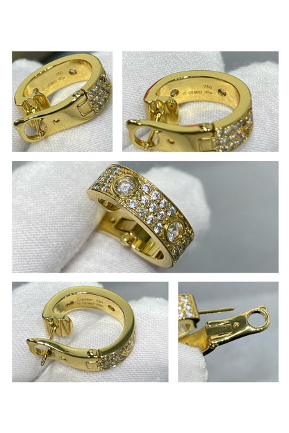 [⭐Shinejoy]LOVE 5.5MM ダイヤモンドパヴェピアス