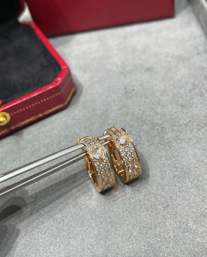 [⭐Shinejoy]LOVE 5.5MM ダイヤモンドパヴェピアス