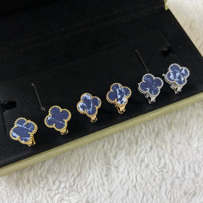 [⭐Shinejoy]CLOVER PIETERSITE MEDIUM STUD EARRINGS