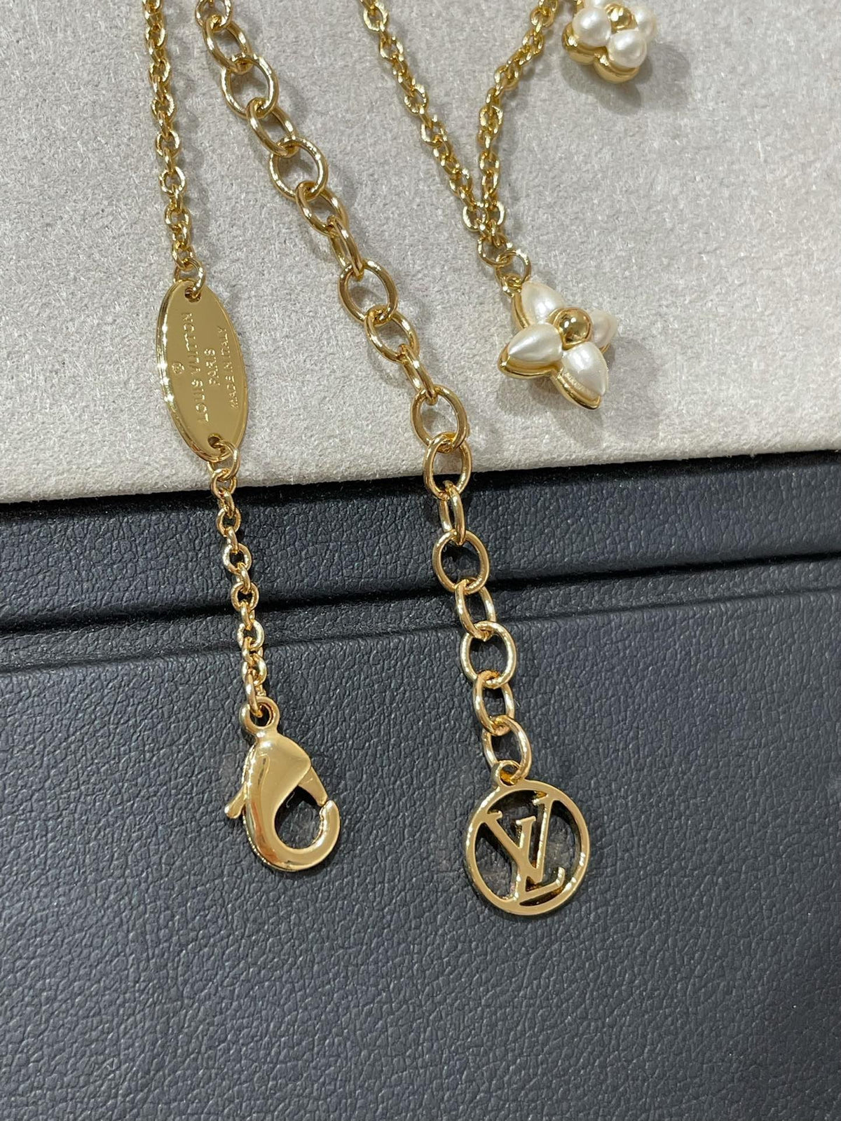 [⭐Shinejoy]フラワグラム ゴールドモップ ダブルローネックレス