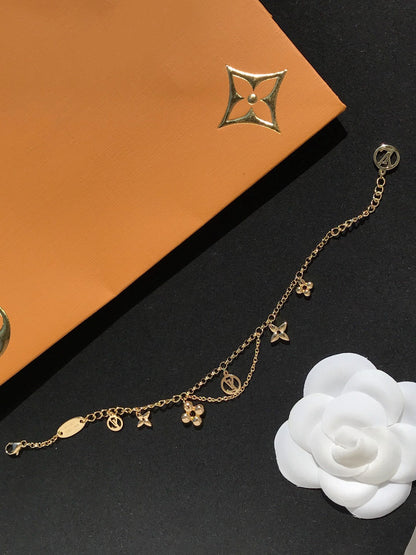[⭐Shinejoy]BLÜHENDES ROSÉGOLD-PERLMUTT-ARMBAND