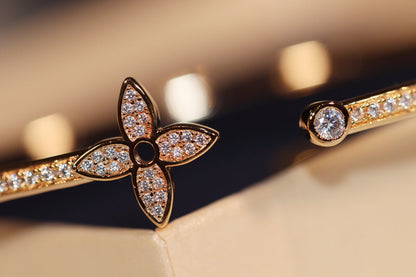 [⭐Shinejoy]IDYLLE GOLD OPEN BRACELET DIAMOND PAVED