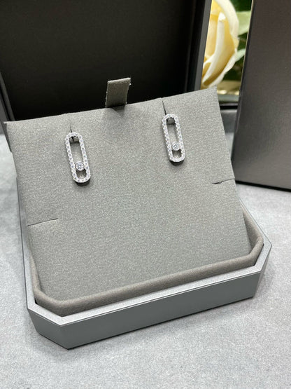 [⭐Shinejoy]MOVE UNO パヴェダイヤモンド スタッドピアス