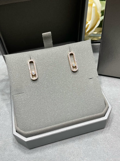 [⭐Shinejoy]MOVE UNO パヴェダイヤモンド スタッドピアス