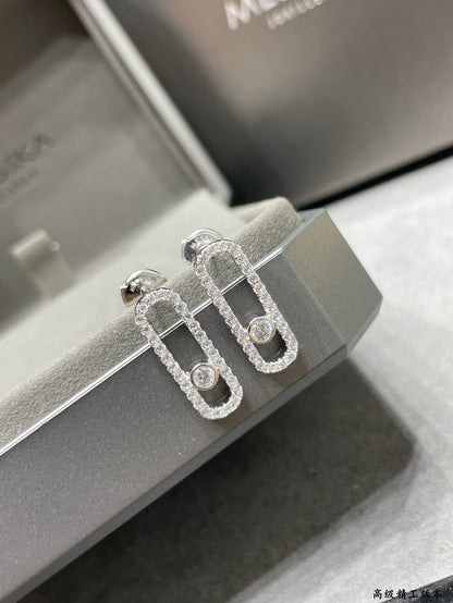 [⭐Shinejoy]MOVE UNO パヴェダイヤモンド スタッドピアス
