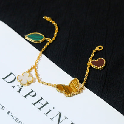 [⭐Shinejoy]LUCKY SPRING 5-MOTIV-ARMBAND IN GOLD